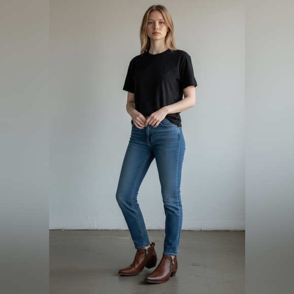 Frye Sacha Moto Shortie Cognac Leather Western Cowboy Pointy Toe Boho Ankle Boot - Picture 4 of 16